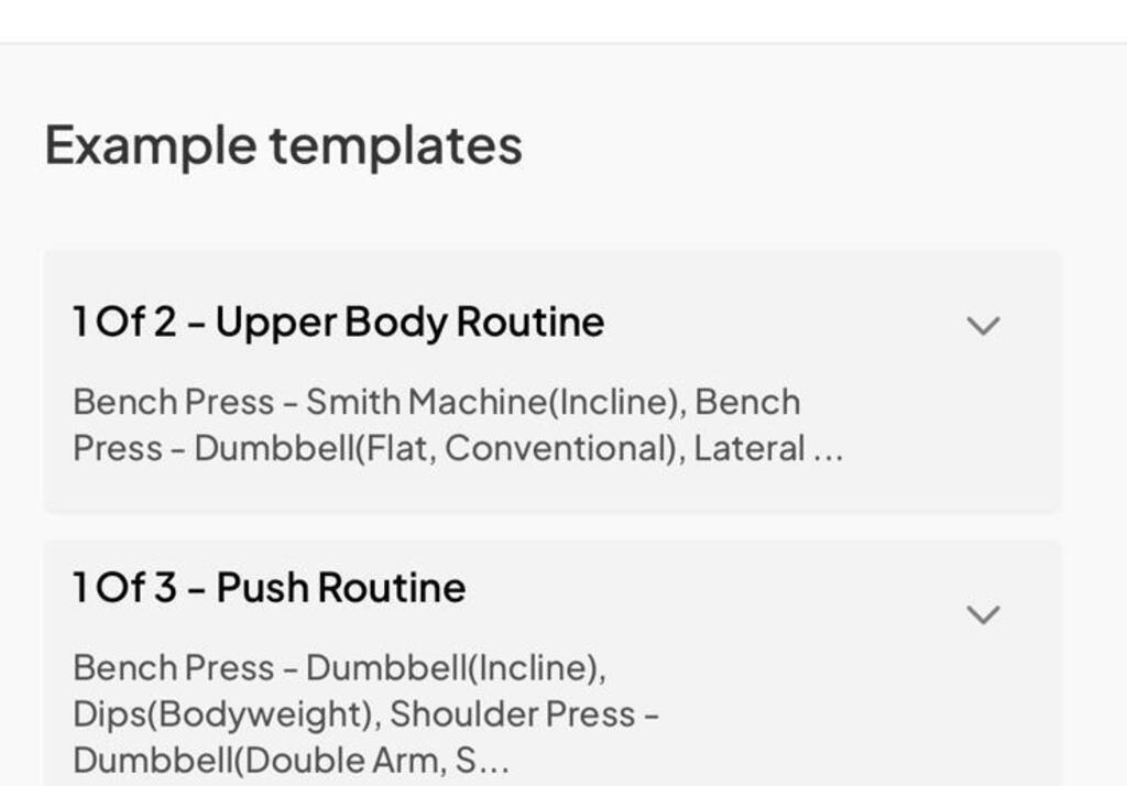 Workout routine — created by fitness professionals
