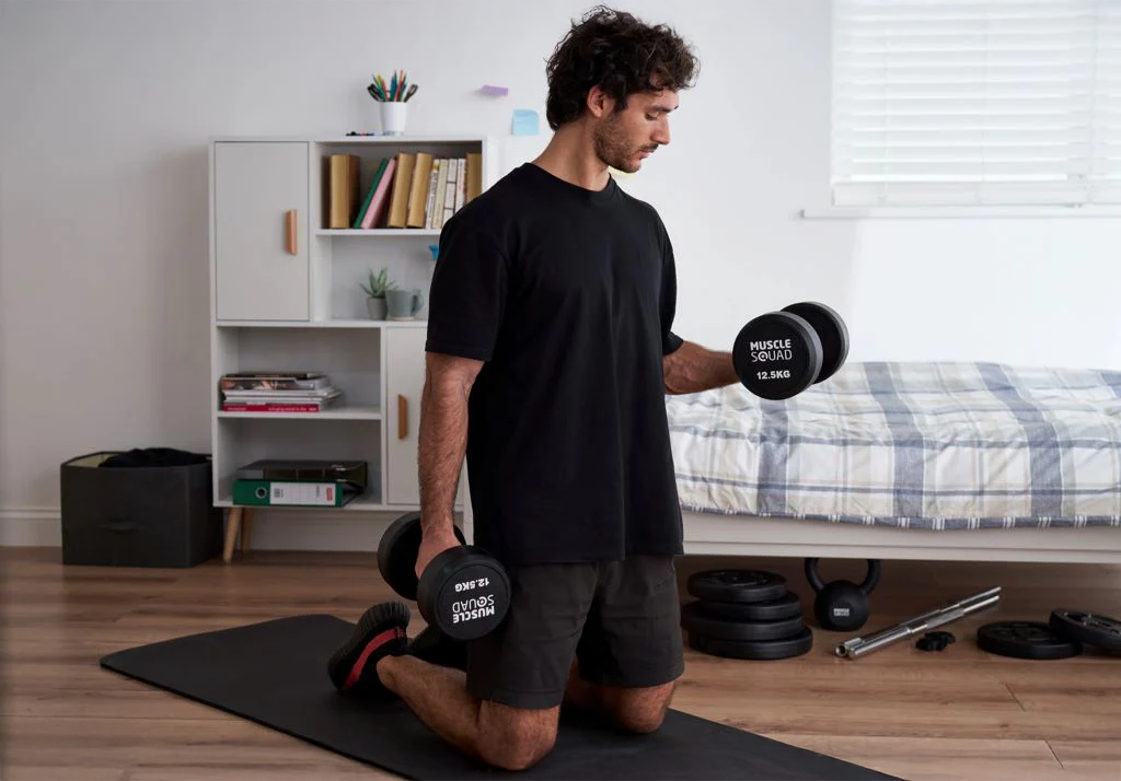 Full body dumbbell workout from home