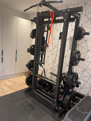 Freestanding Folding Power Rack with Pin Loaded Pulley