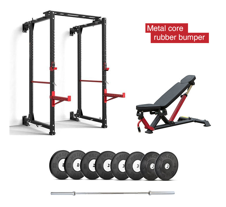 Benching with on sale bumper plates