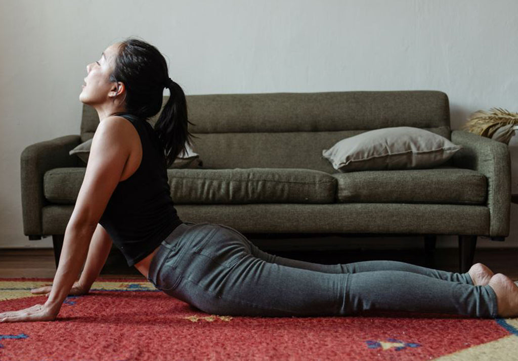 Sphinx Pose for home fitness