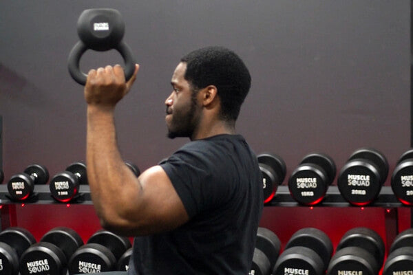 Inverted/Upside down Kettlebell Press Exercise 