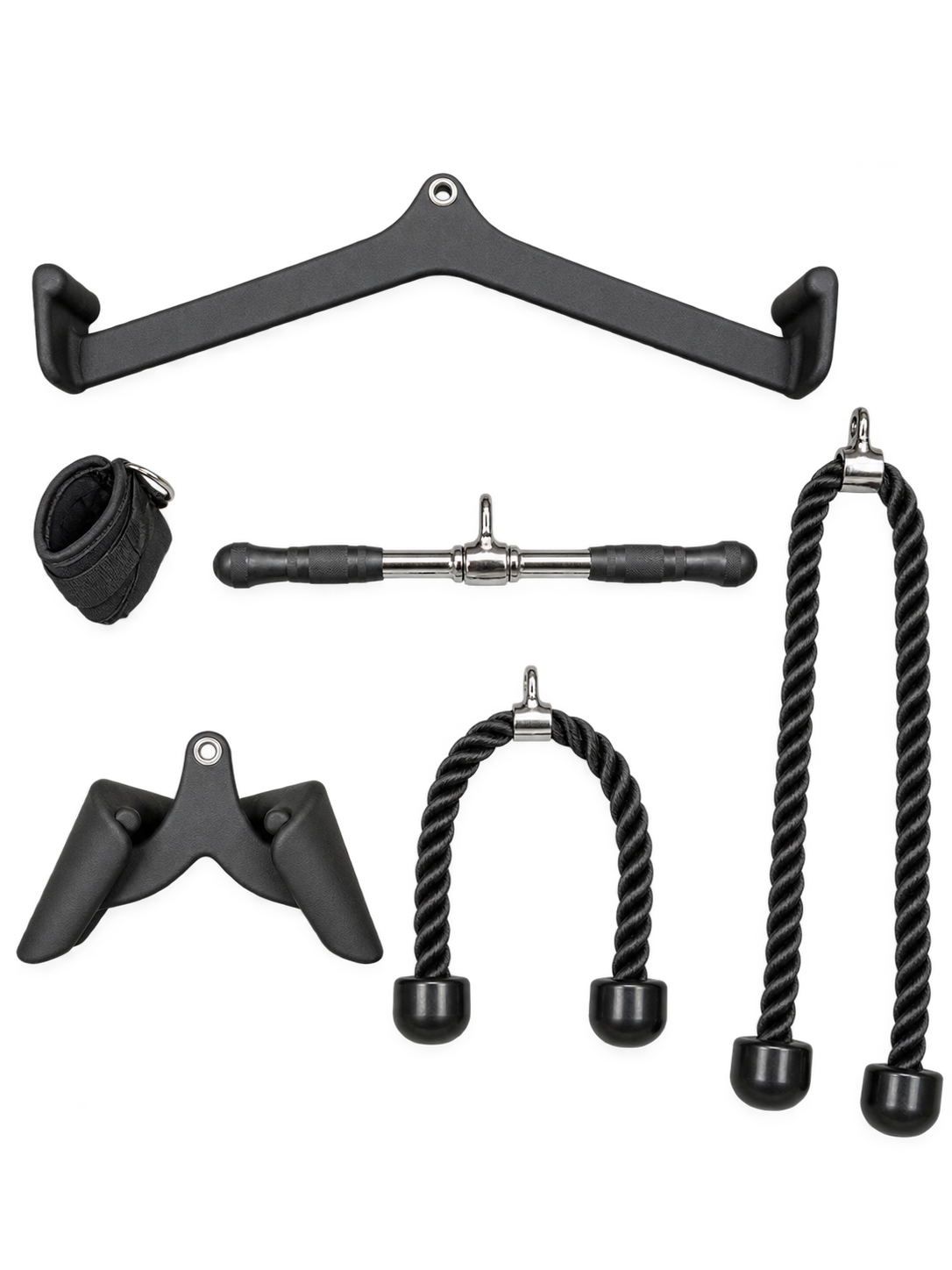 cable attachment set on white background