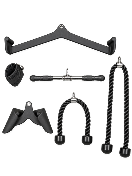 cable attachment set on white background