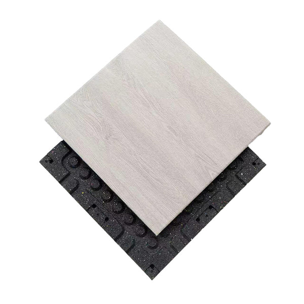 Gym Flooring - Easy-Clean Rubber Floor Tiles 1m x 1m (Granite Speckle)
