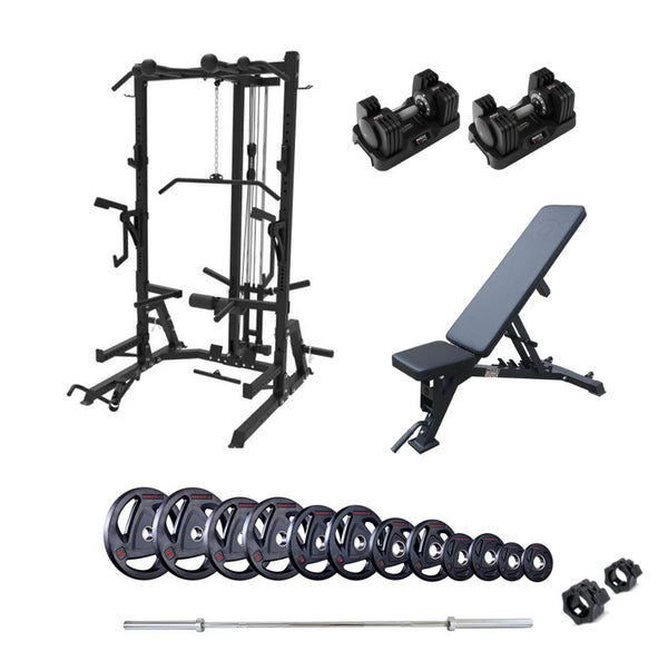 Phase 2 Quarter Squat Rack Home Gym Package