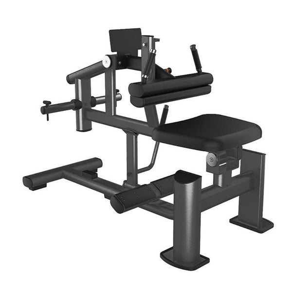 Calf raise machine on white background