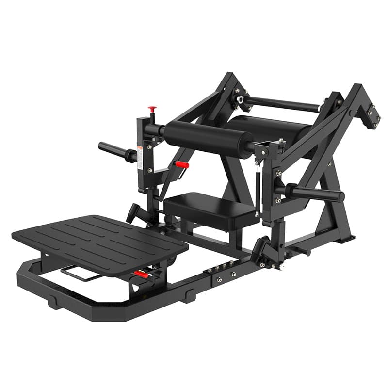 Hip thrust gym machine on a white background