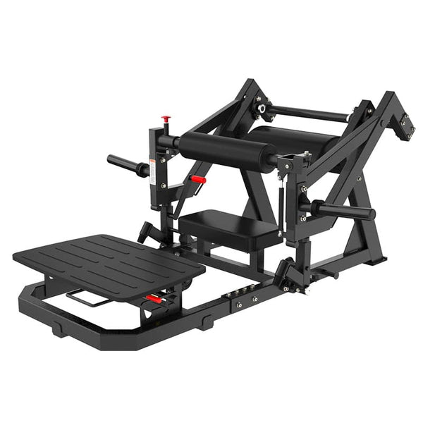 Hip thrust gym machine on a white background