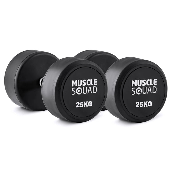 Round Rubber Dumbbell Pairs - Clearance