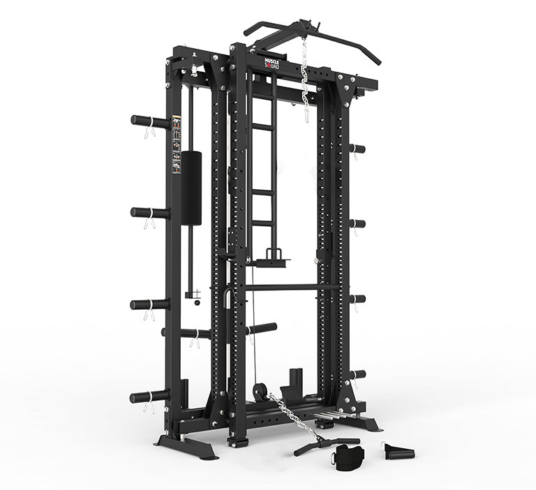 Freestanding Folding Power Rack With Pulley MuscleSquad freestanding-folding-power-rack-with-pulley-musclesquad
