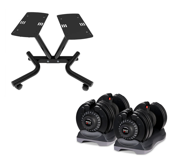 Quick Select Adjustable Dumbbell Set Pair Stand Packages