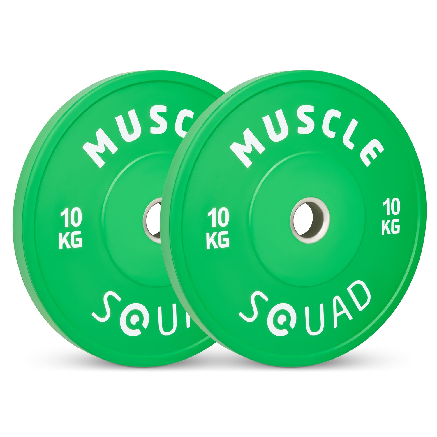 MuscleSquad 10kg Green Olympic Weight Plates