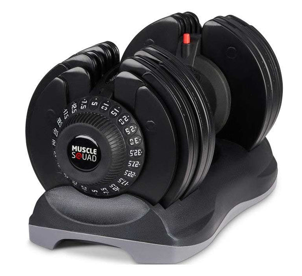 MuscleSquad Quick Select Adjustable Dumbbell 32.5kg selector