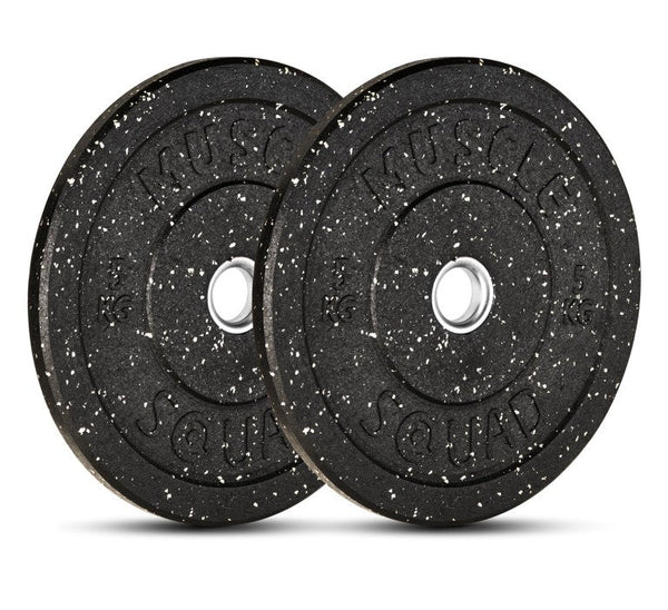 MuscleSquad Coloured Crumb Rubber Bumper Olympic Weight Plates 2 x 5kg
