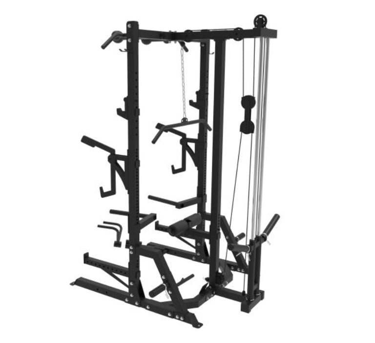 Phase 2 Quarter Squat Rack with Plate-Loaded Pulley | MuscleSquad