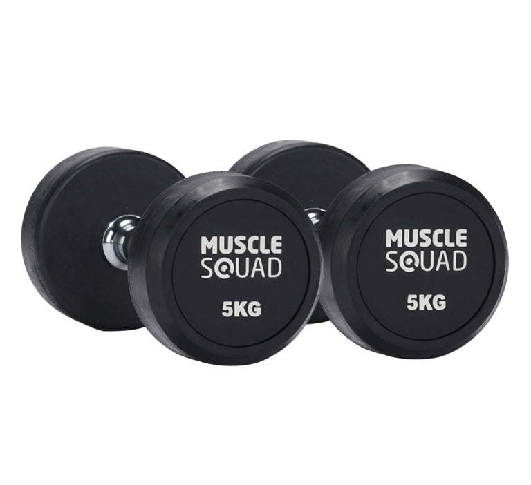 Round Rubber Dumbbells