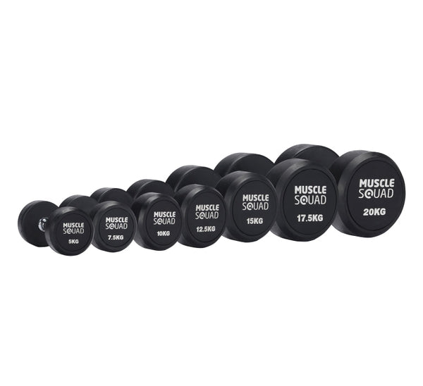 Round Rubber Dumbbell Pairs