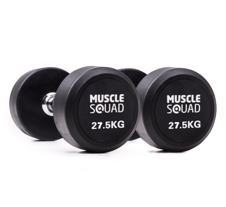 Pair of 27.5KG Round Dumbbells