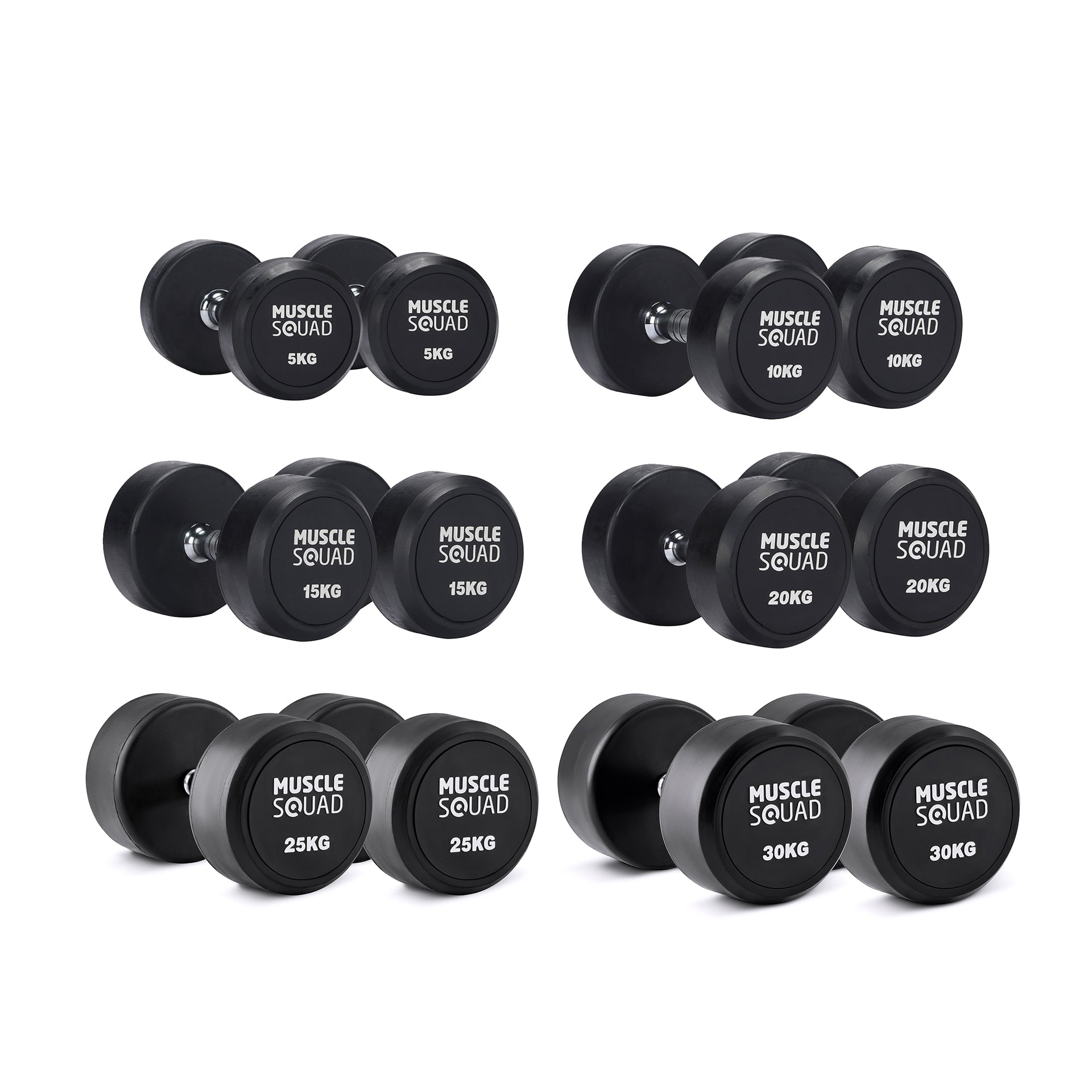 Round Rubber Dumbbell Sets