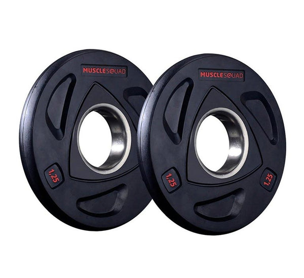 Rubber Tri-Grip Olympic weight plates 1.25kg