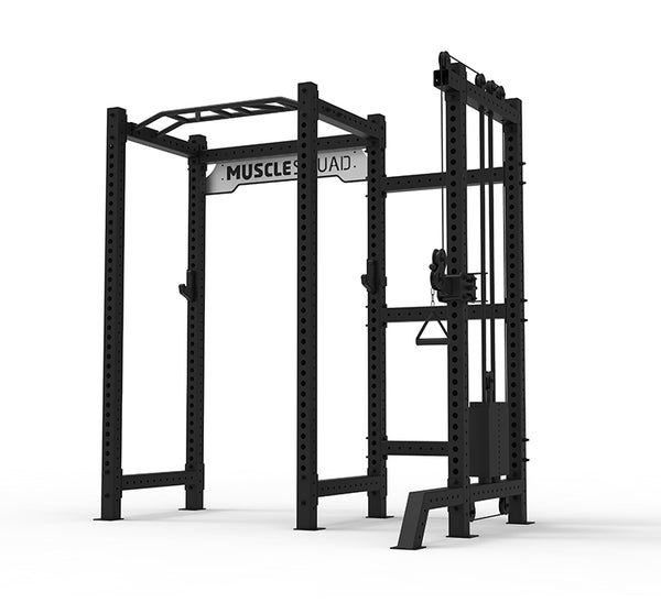 MuscleSquad Phase 3 Power Rack & Cable Weight Stack